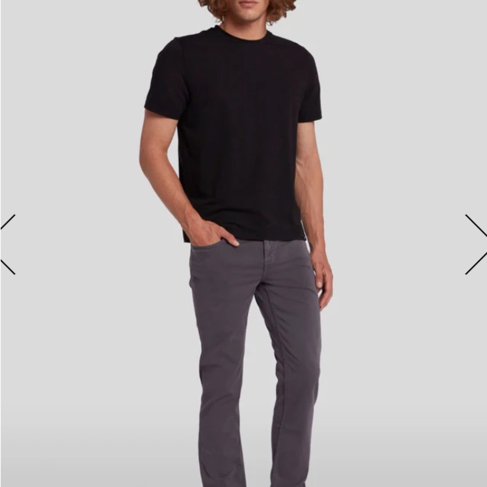 7 for all Mankind LUXE PERFORMANCE PLUS SLIMMY chino pant in Gunmetal - Size 36